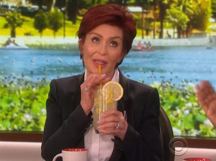 Sharon Osbourne sips lemonade on ‘The Talk.’