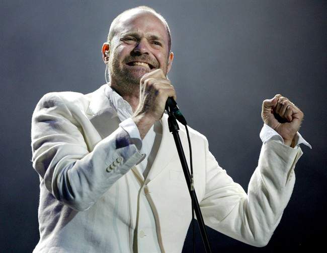 Gord Downie of The Tragically Hip sings during the band's perfromance at the Concert for Toronto at Skydome in Toronto Saturday June 21, 2003. Downie, the revered lead singer and primary songwriter of iconic Canadian rock band The Tragically Hip, has been diagnosed with terminal brain cancer.