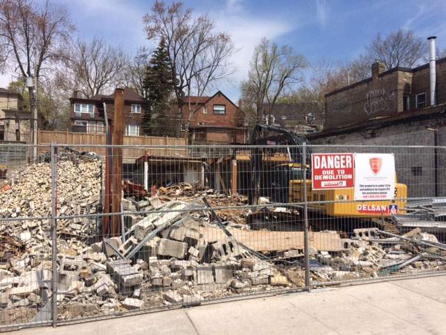The collapse site pictured May 4, 2016.