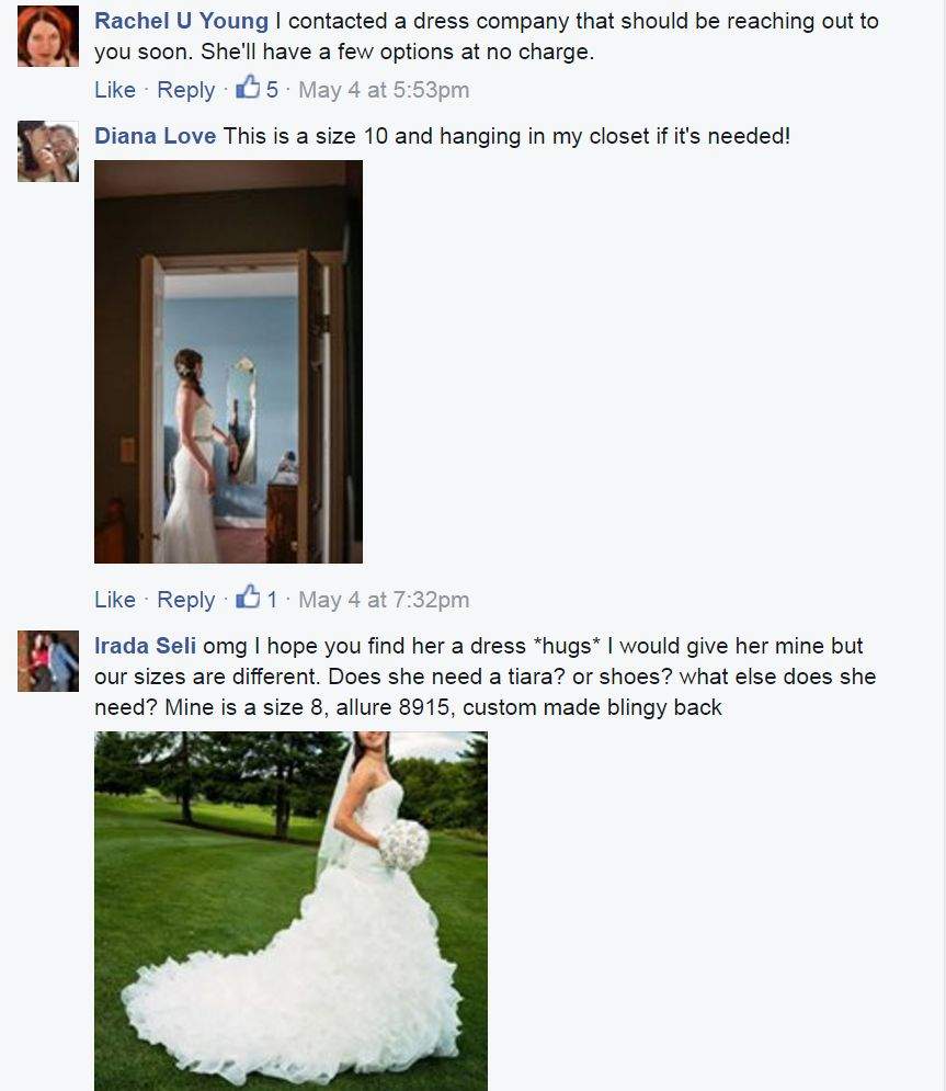 Strangers help bride who lost dress in Fort McMurray wildfire - image