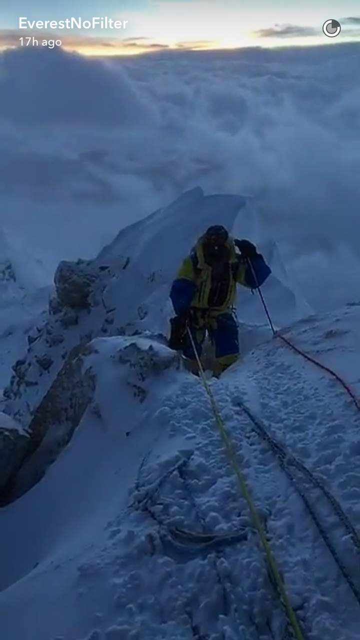 IN PHOTOS: Climber documents journey to Everest summit on Snapchat - image