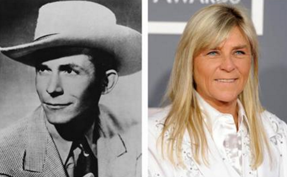 This combination of file photos shows Country and Western singer and guitarist Hank Williams, left, and Jett Williams.