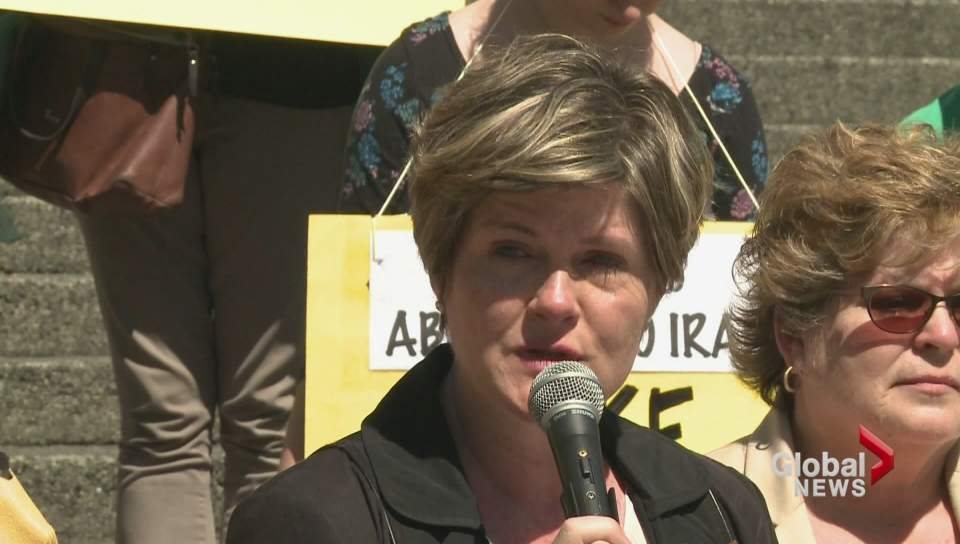 Alison Azer and her supporters rallied outside the Vancouver Art Gallery in May , calling on the federal government to help return her young children who were abducted by her estranged husband 9 months ago.