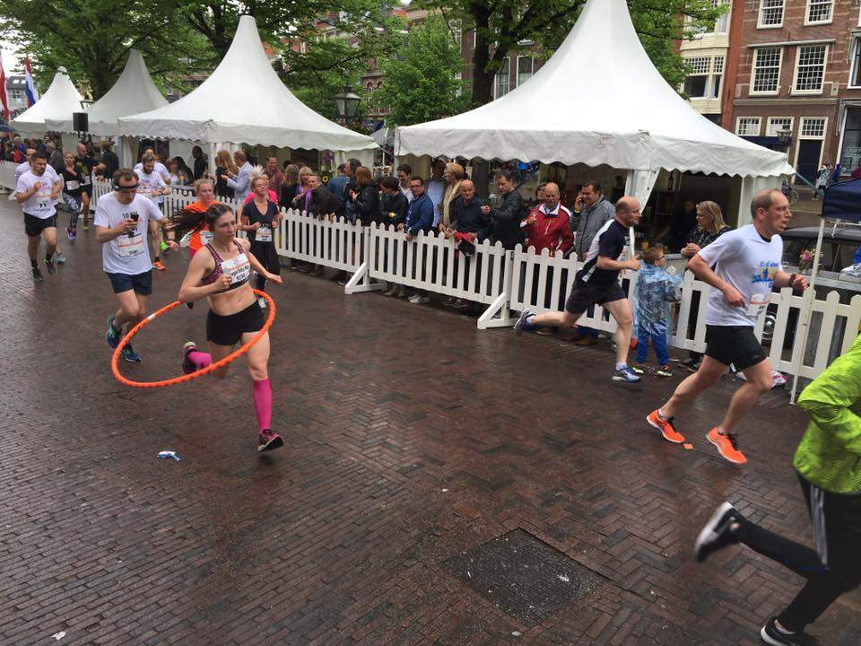 32-year-old Heather Bray during her world record attempt on May 22, 2016, in Leiden, Netherlands.