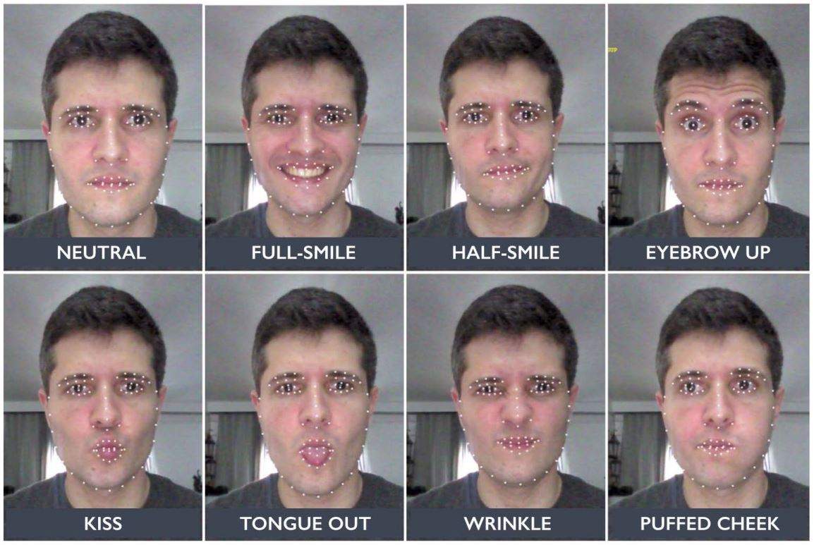 HOOBOX CEO Paulo Pinheiro shows the facial expressions recognized by the Wheelie.