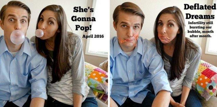 Couple finds humour in infertility with pregnancy announcement parodies - image