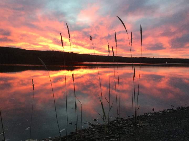 Coucher du soleil, Lac Du Portage, QC.