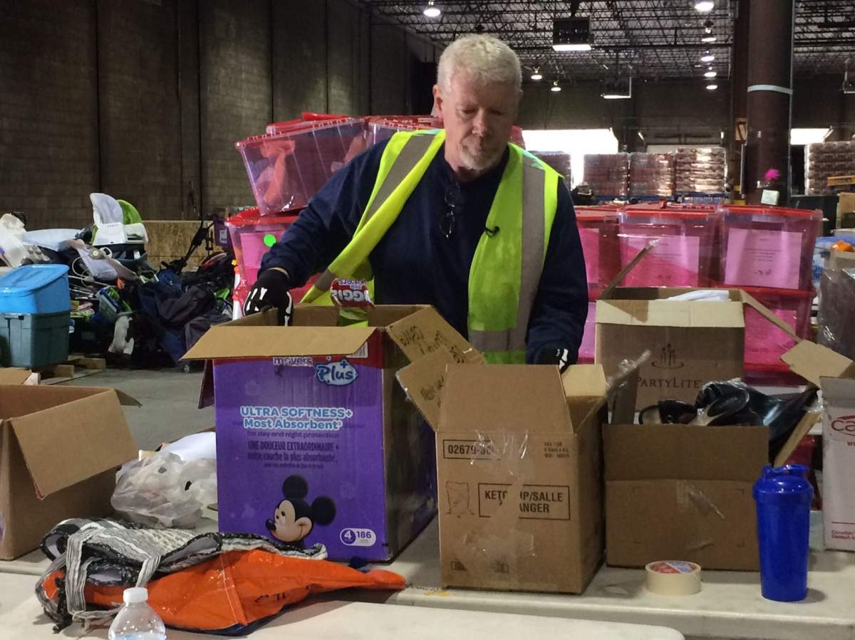 He arrived in Edmonton last Wednesday and immediately went to work his first volunteer shift.