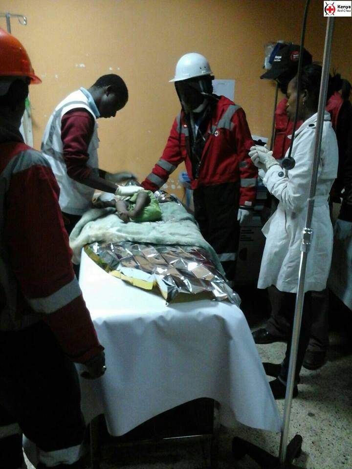 Baby rescued after surviving 3 days beneath collapsed building in Kenya - image
