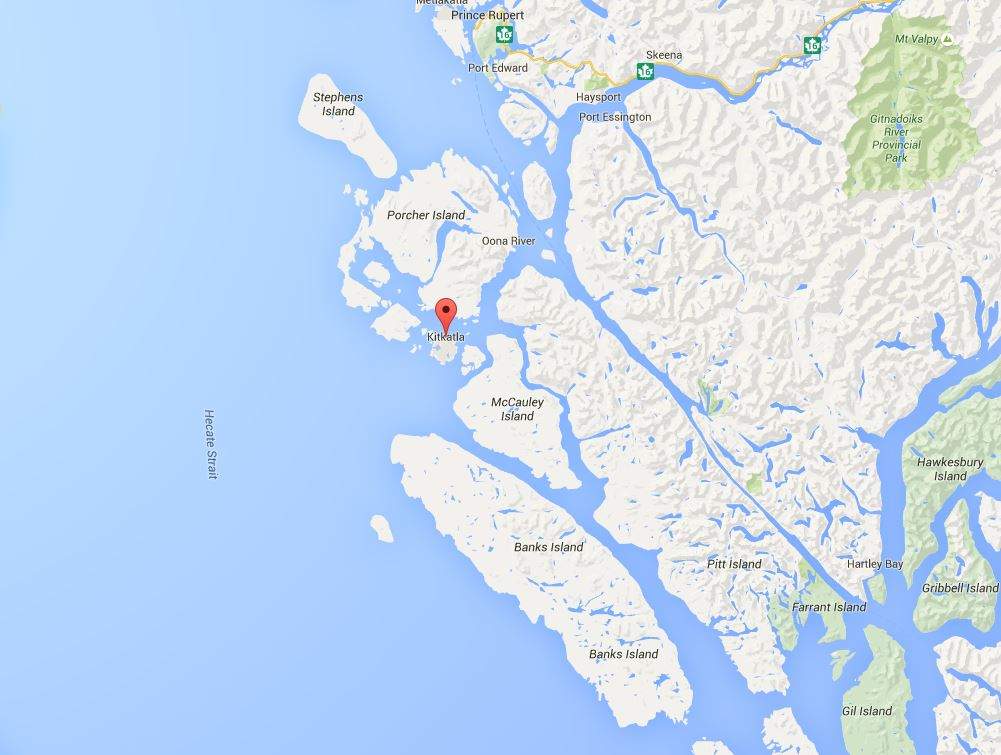 Kitkatla is in northern B.C.