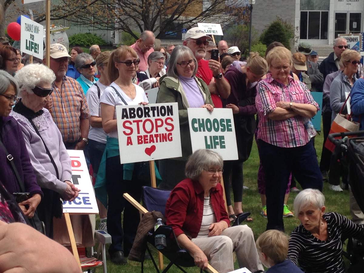 NB Right to Life Assoc. supporters hold rally at legislature.