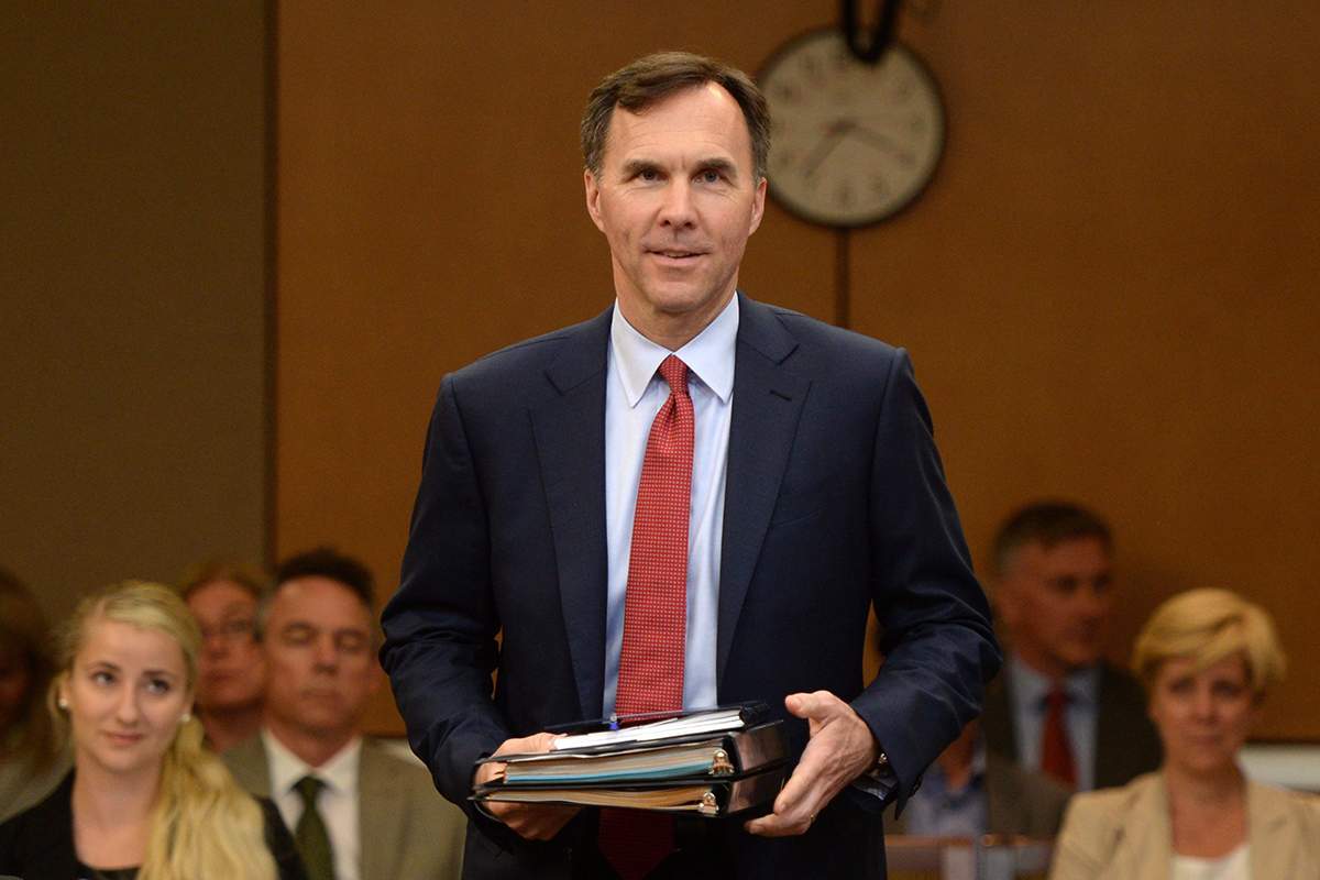 Minister of Finance Bill Morneau appears as a witness at a standing committee on finance in Ottawa on Monday, May 30, 2016.