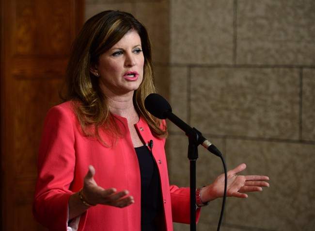 Interim Conservative Leader Rona Ambrose speaks to reporters following a caucus meeting on Parliament Hill in Ottawa on Wednesday, May 11, 2016. Ambrose says she plans to vote in favour of the Liberal government's proposed transgender rights legislation. 