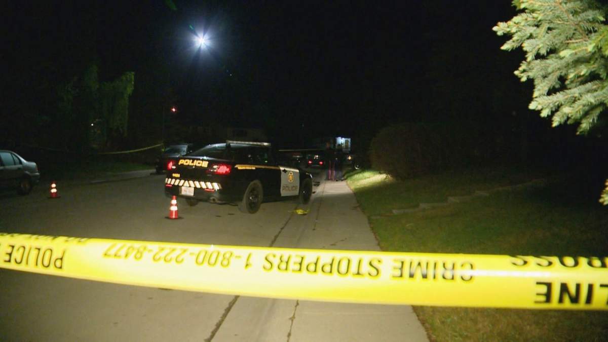 Calgary police investigate a shooting in the 400 block of Penswood Road S.E. on Friday, May 6, 2016. 