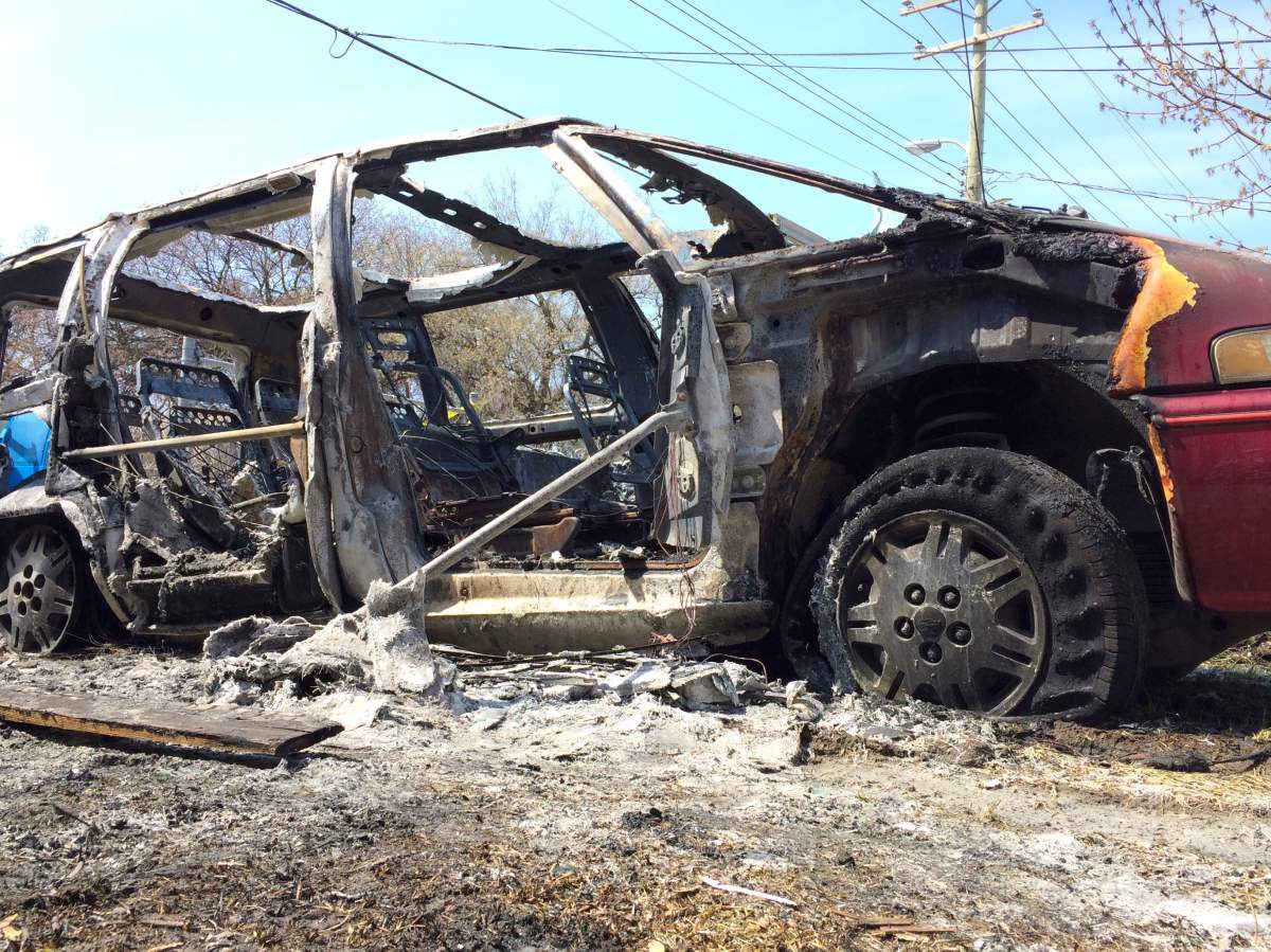 Aftermath of the fire.