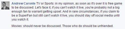 The rules of television and movie spoilers on social media - image