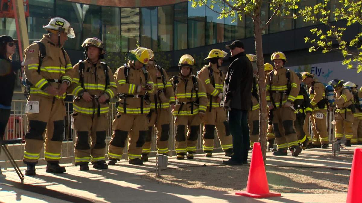 2nd annual stair climb fundraiser going strong for Calgary firefighters - image