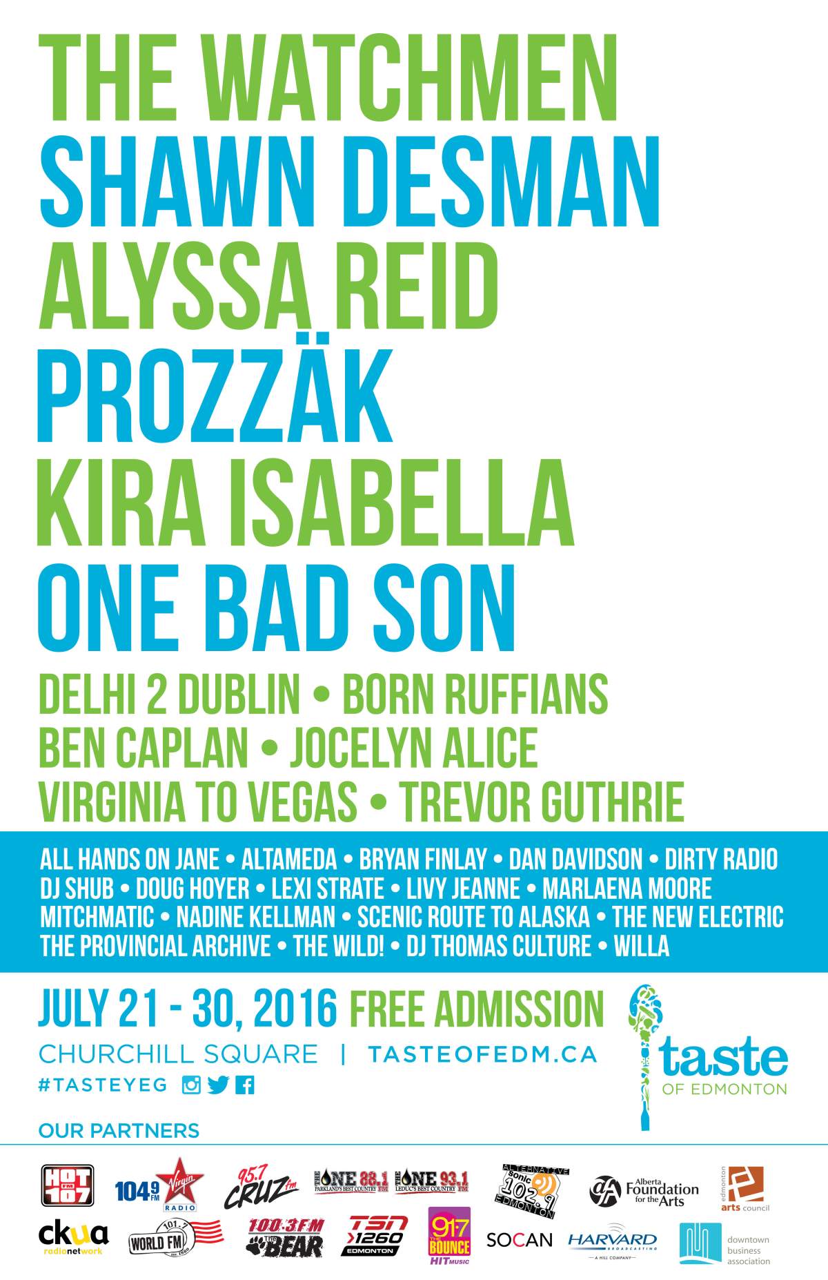 Taste of Edmonton 2016 entertainment line up: Prozzäk, Shawn Desman and more - image