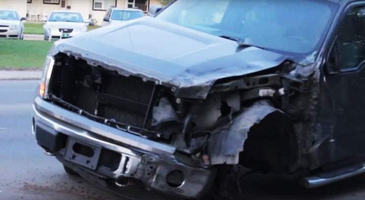 Saskatoon police are reviewing video footage a witness took of a hit-and-run collision Saturday morning.