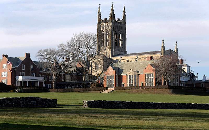 The campus at St. George's School in Middletown, R.I. More than 40 former students at the school alleged they were molested, mostly in the 1970s and '80s. 