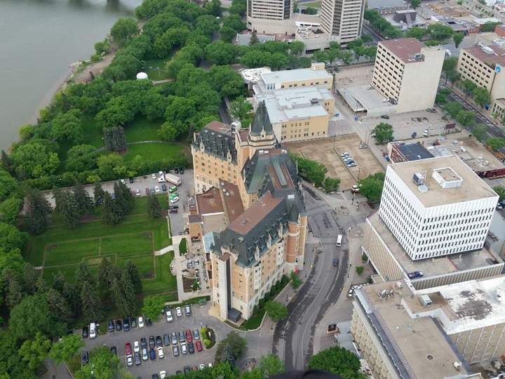 June 10: Doug Sarnes took this Your Saskatchewan photo from a hot air balloon over the Delta Bessborough.