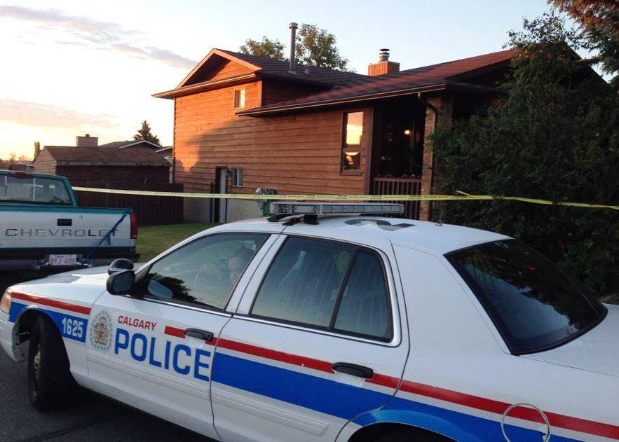 Calgary police investigate a violent home invasion in the 0-100 block of Beddington Drive N.E. on Sunday, June 26, 2016.