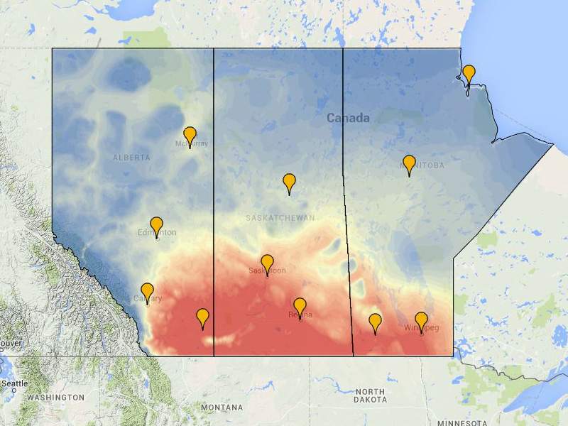 By mid-century Medicine Hat, Alta. may have the climate of Amarillo, Texas, climate researchers predict. 