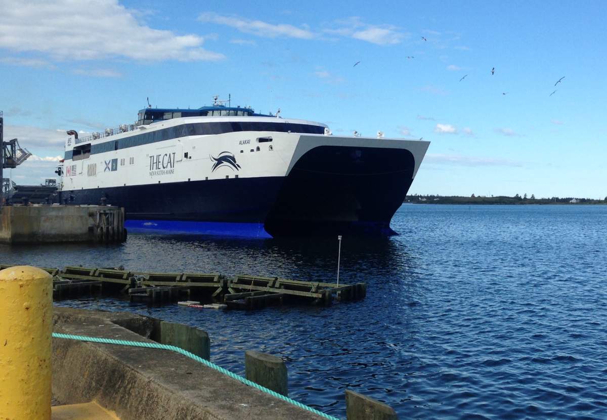 The CAT ferry leaves Yarmouth, N.S., for its maiden voyage to Portland, Maine. Bay Ferries chairman and CEO Mark MacDonald says the controversial contract to operate the ferry was the best deal for taxpayers.
