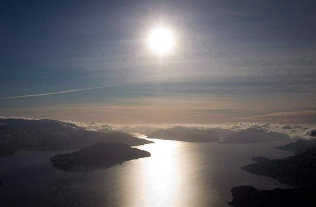 The Douglas Channel, the proposed shipping route for oil tanker ships in the Enbridge Northern Gateway Project, just south of Kitmat, B.C., is pictured on Jan. 10, 2012.
