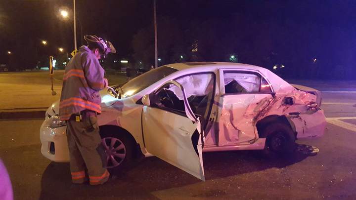 Five people taken to hospital after a three-vehicle crash at Circle Drive and Laurier Drive in Saskatoon.