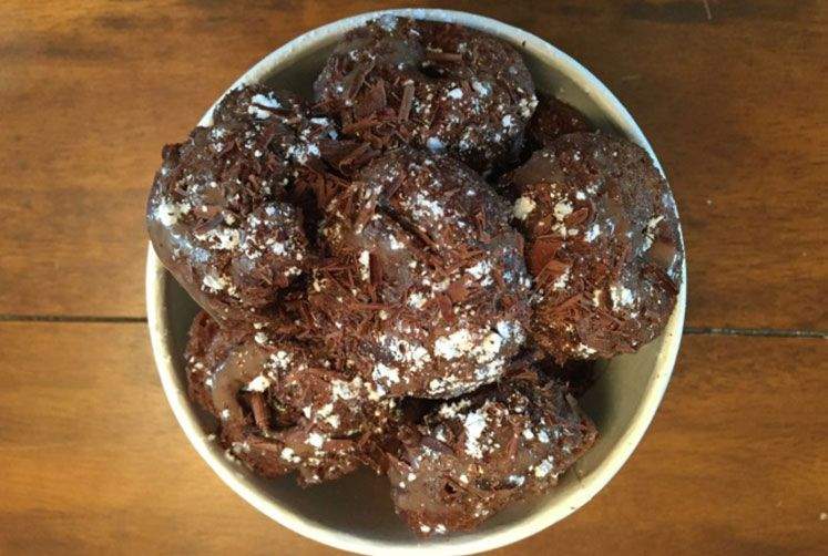 Espresso flake deep fried coffee.