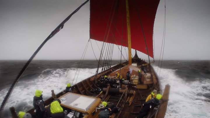 The Draken pictured in May as it heads to Orkney, Scotland.