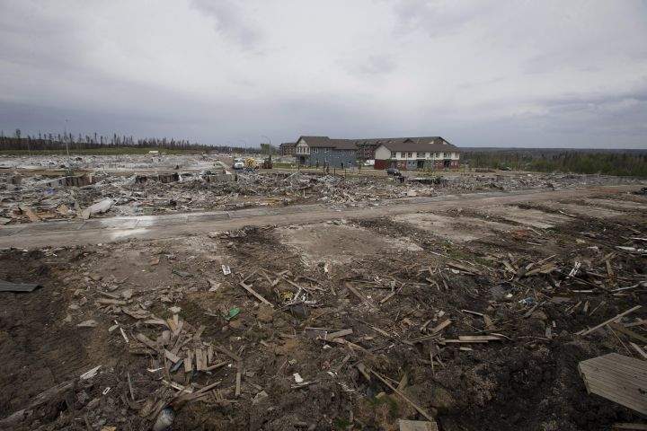 The devastated neighbourhood of Timberlea in Fort McMurray, Alta. is shown on Wednesday June 1, 2016.