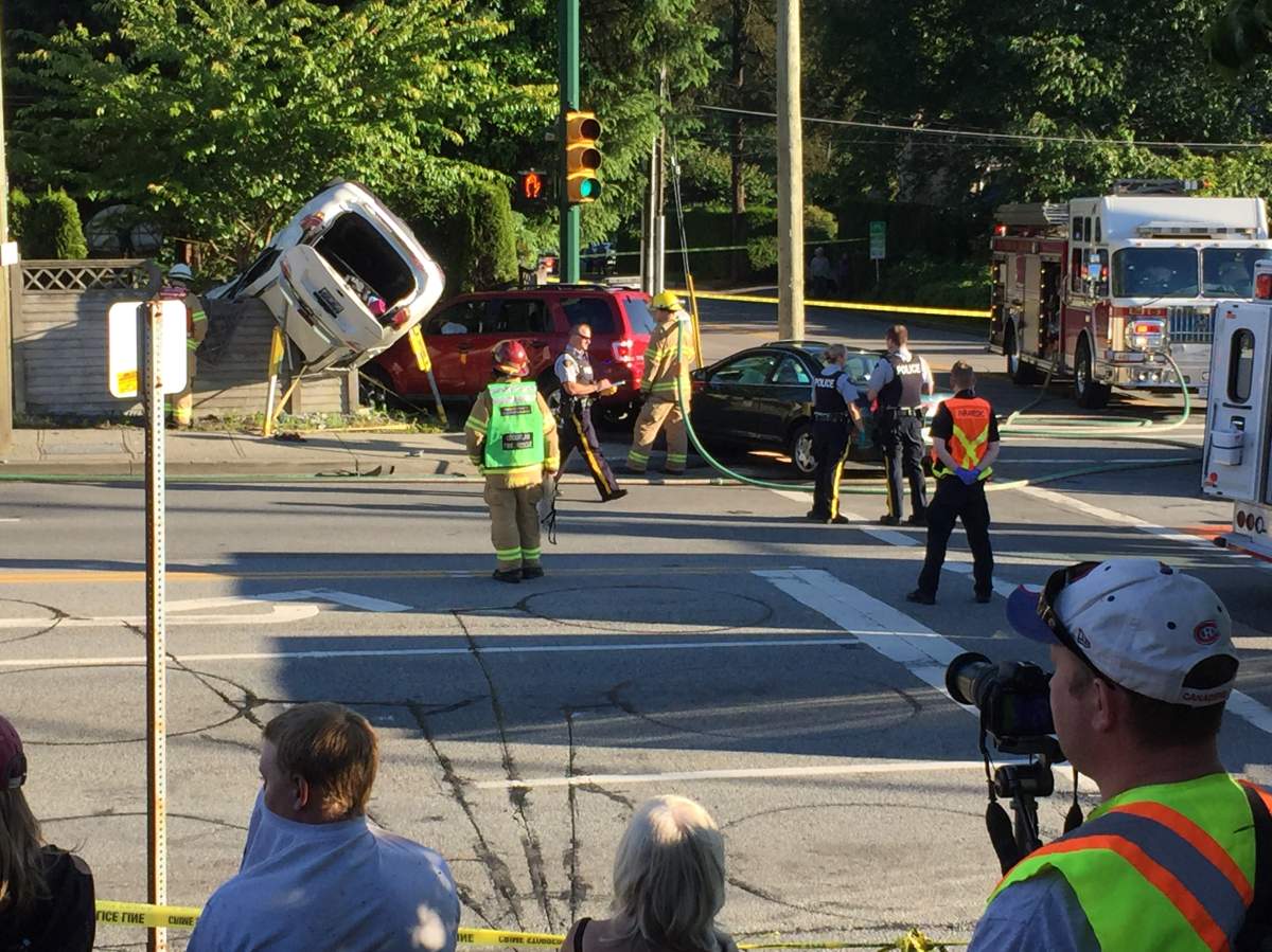 The crash at the intersection of Gatensbury and Como Lake.