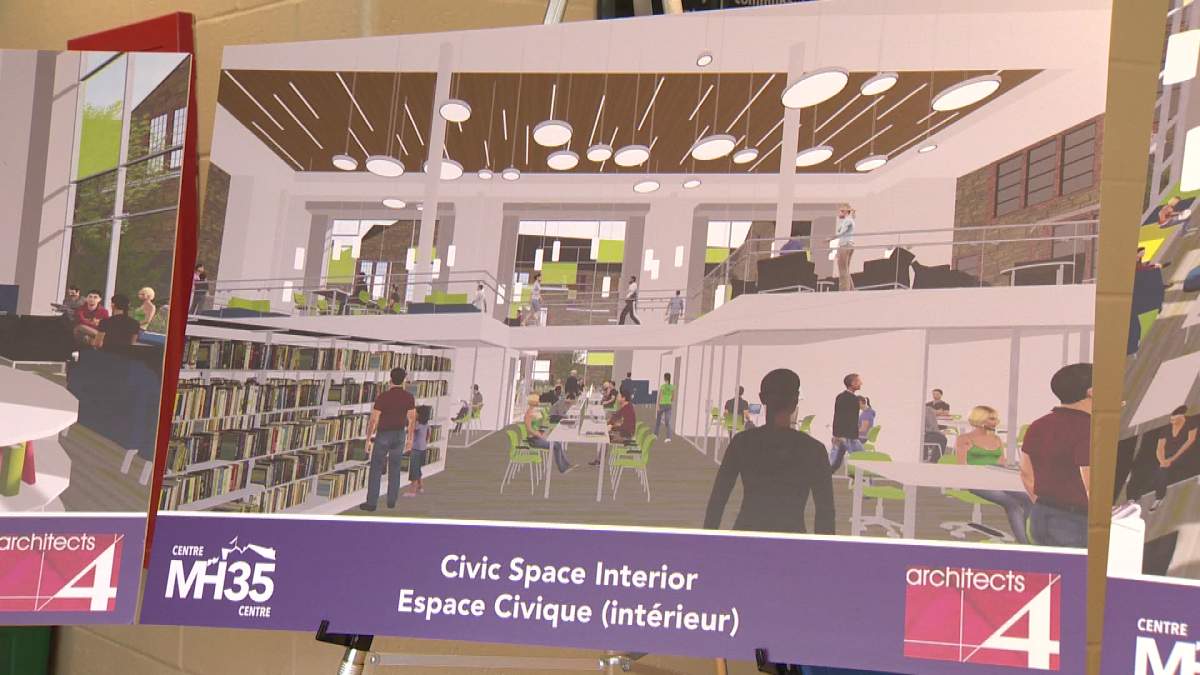 MH 35’s proposed layout for library at former Moncton High School