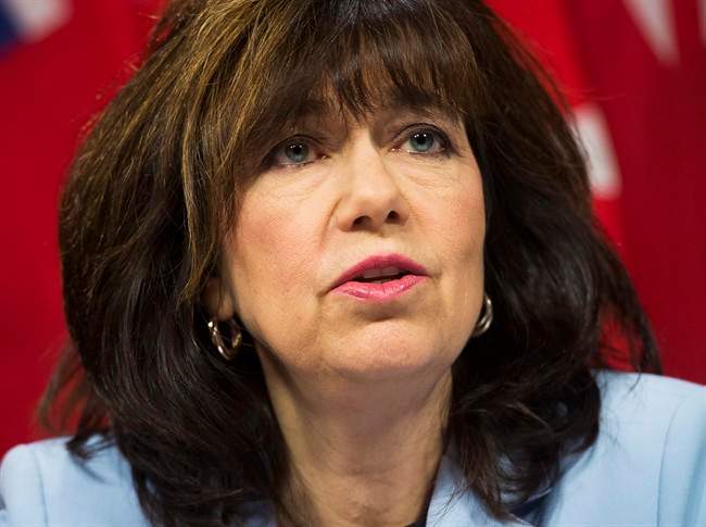 Auditor General Bonnie Lysyk speaks during a news conference in Toronto on Wednesday, June 8, 2016. 