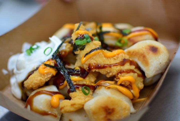 Teriyaki chicken perogies