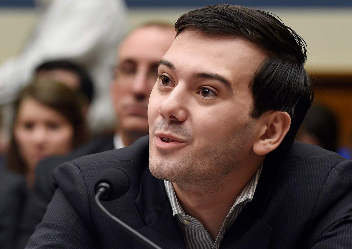 In this Feb. 4, 2016 file photo, pharmaceutical chief Martin Shkreli speaks on Capitol Hill in Washington during the House Committee on Oversight and Reform Committee hearing on a decision by his former company, .