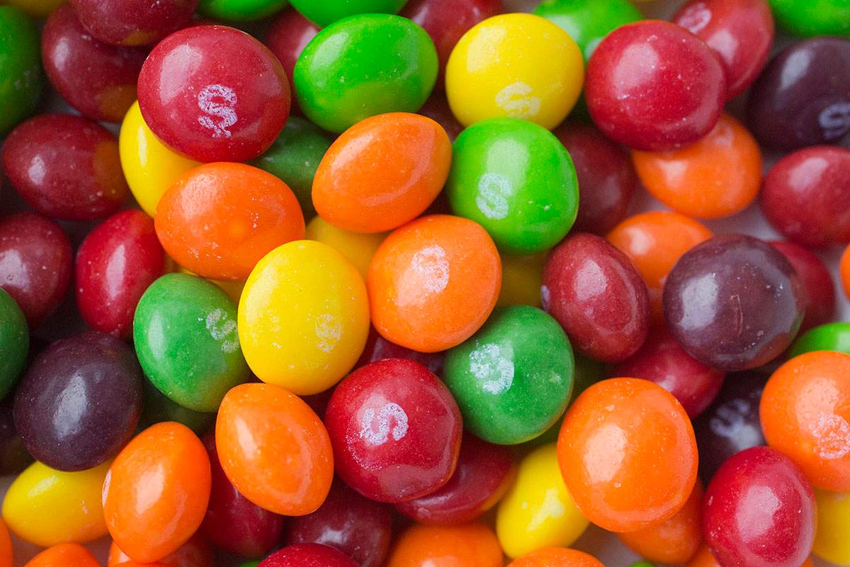This Wednesday, June 1, 2016, photo shows Skittles, in New York.