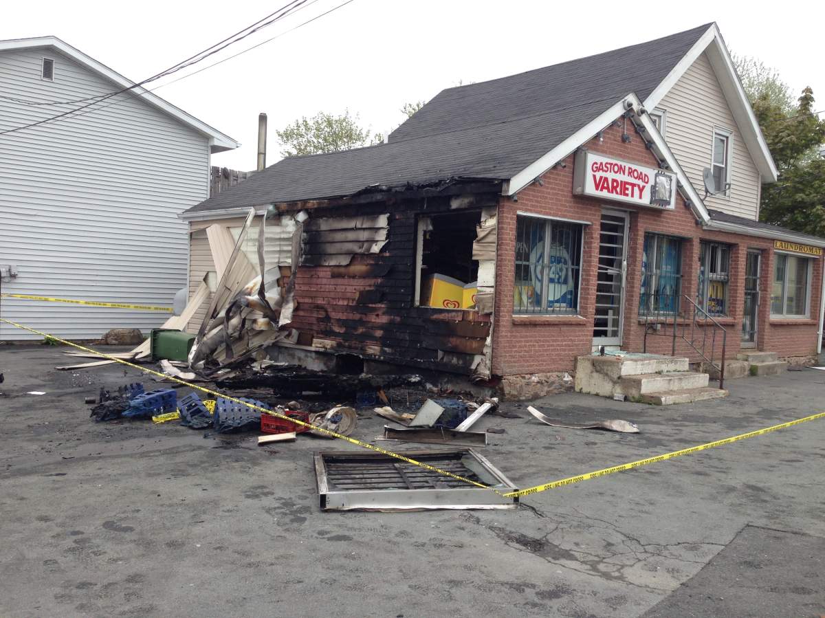 Gaston Road Varitey damaged by deliberately set fire.