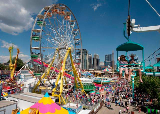 The Calgary Stampede midway.