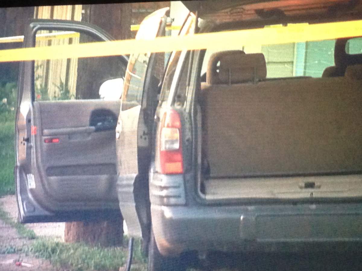 Suspect vehicle found by Edmonton police, July 23, 2016.