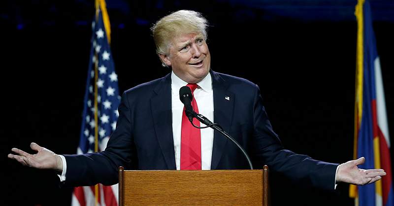 Republican presidential candidate Donald Trump speaks during the opening session of the Western Conservative Summit, Friday, July 1, 2016, in Denver. 