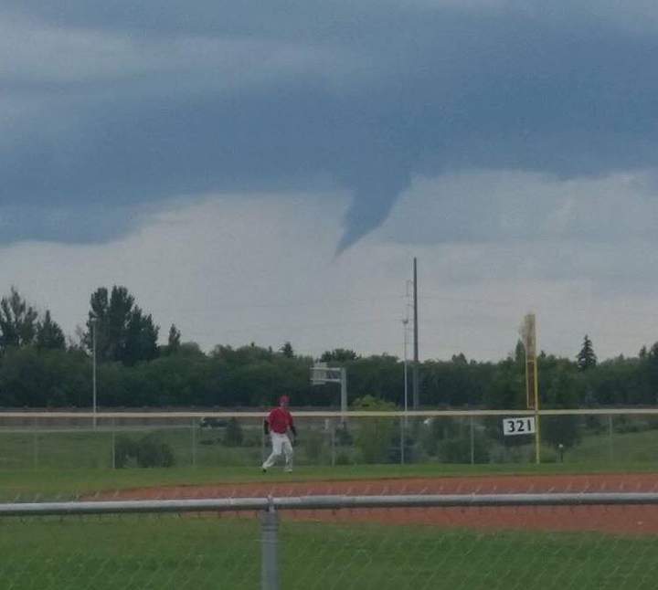 July 11: Elizabeth Wills took this funnel cloud Your Saskatchewan photo in Saskatoon.