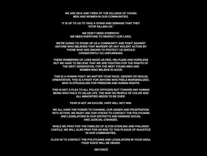 Beyonce's message
