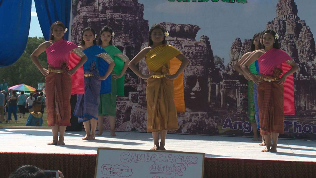 Dancers from the Cambodian pavilion participate at the 2016 Heritage Festival.