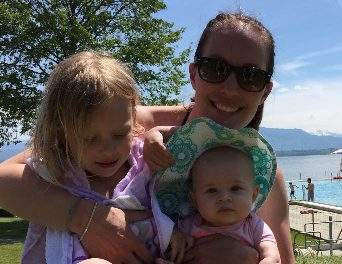 Catherine Dietrich with her girls.