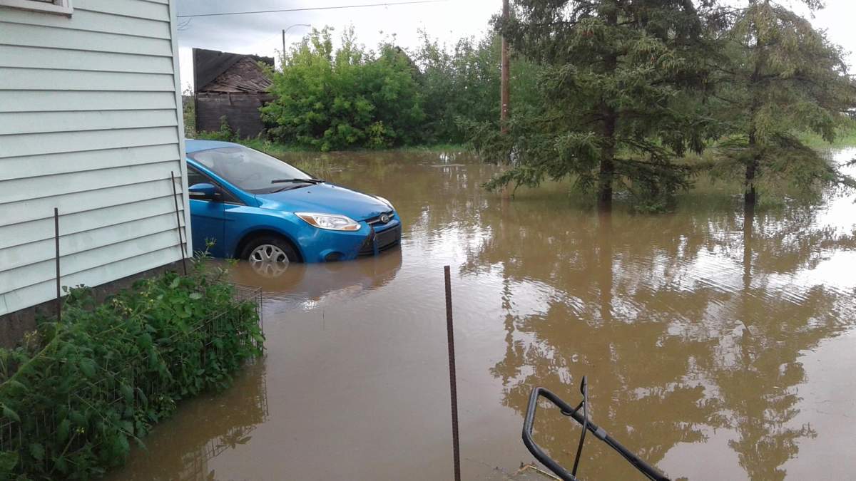 Flooding in Elfros.