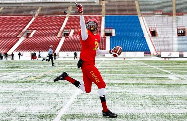 A Nov. 16, 2013 file photo of Rashaun Simonise from his time playing at the University of Calgary.
