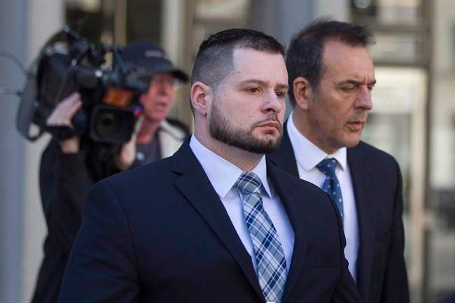 Const. James Forcillo leaves court in Toronto on Monday, May 16 , 2016.